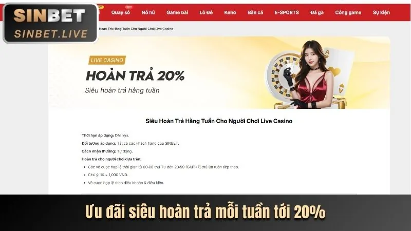 Khuyến mãi Casino trực tuyến VN88UP